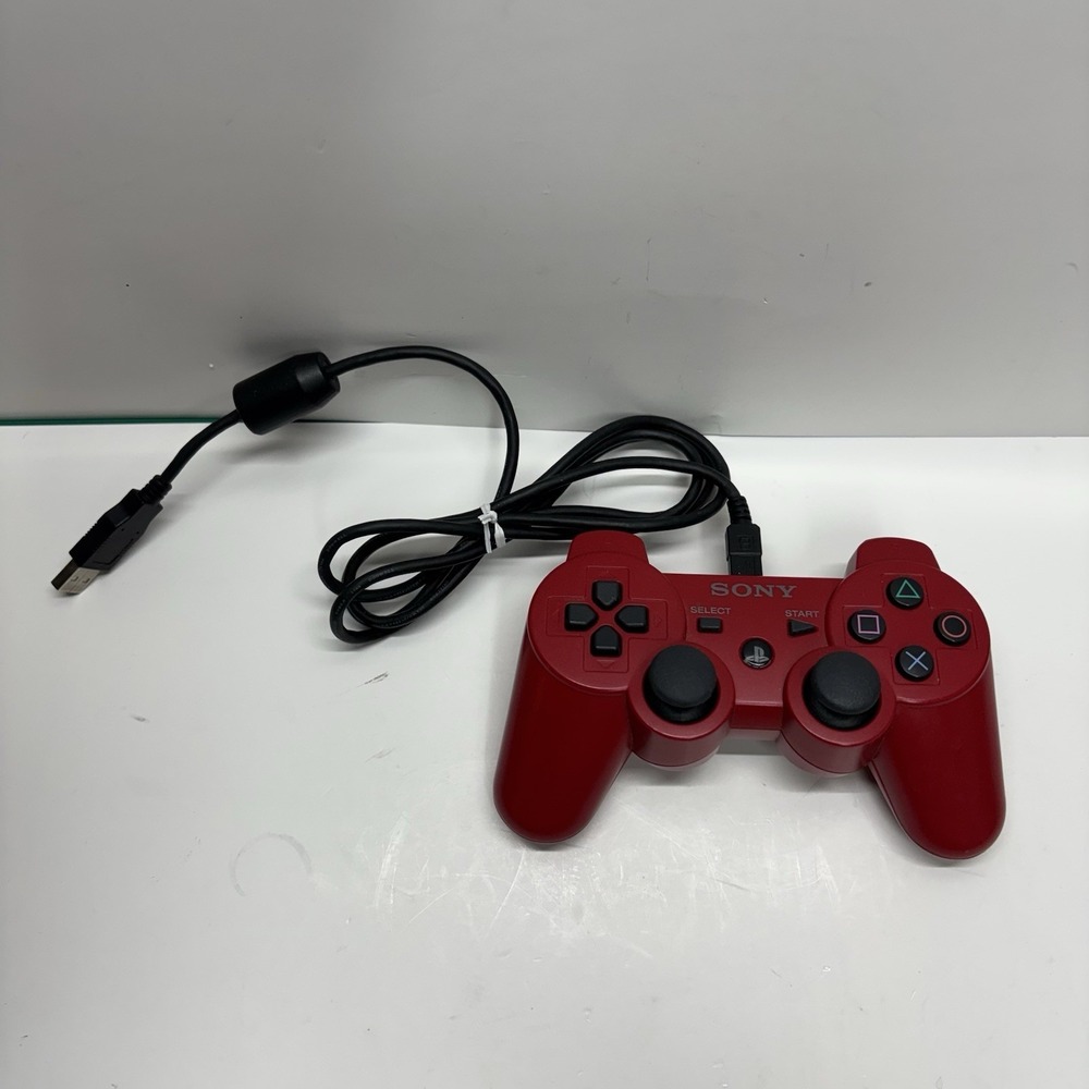 Sony Playstation PS3 DualShock Sixaxis Controller Red Wireless OEM CECHZC2U A1